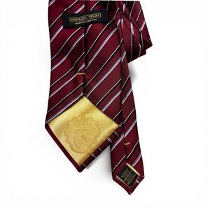 Donald J Trump Men’s Necktie Silk Signature Collection President Red black